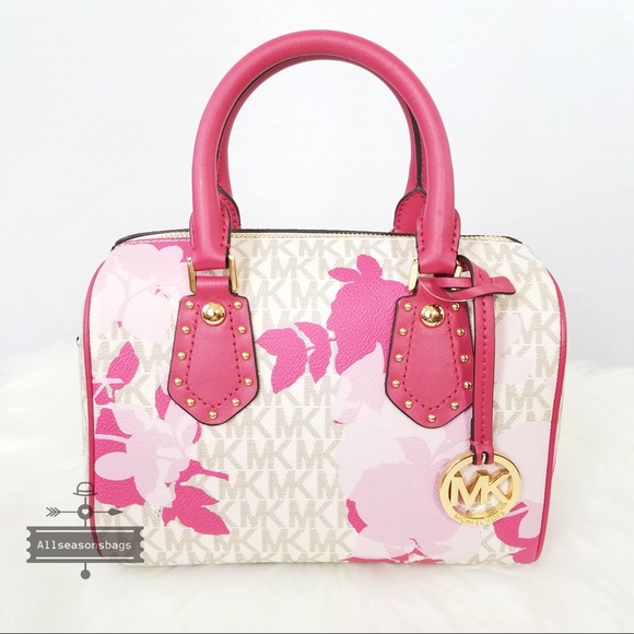 Michael Kors aria Small Satchel granita pink bag - Picture 2 of 8